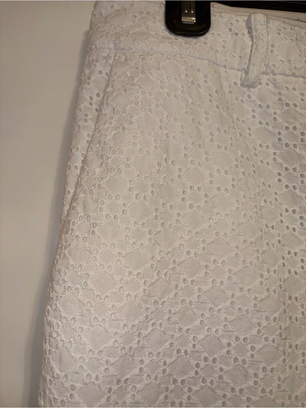 Ann Taylor White Eye lit Straight-Leg Pants